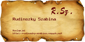 Rudinszky Szabina névjegykártya