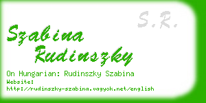 szabina rudinszky business card